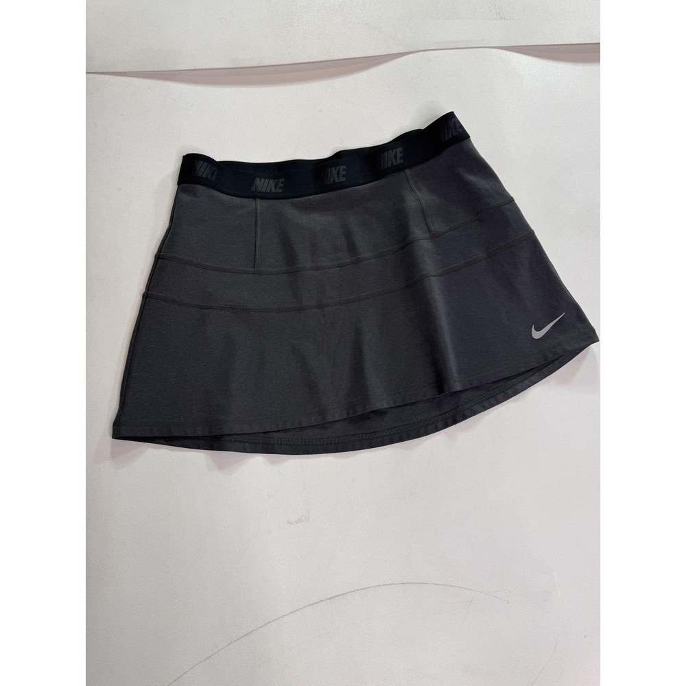 Nike Skort Womens Medium Gray Dri-FIT Golf Tennis Athletic Pull On Stretch Skirt